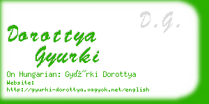 dorottya gyurki business card